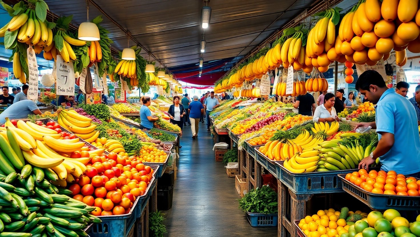 Preços de Hortaliças e Frutas em Queda no Atacado