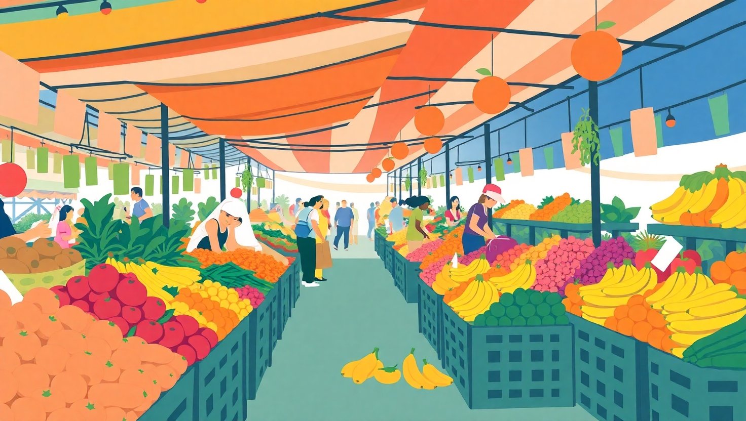 Preços de Hortaliças e Frutas em Queda no Atacado