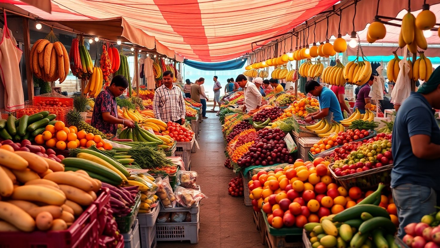 Preços de Hortaliças e Frutas em Queda no Atacado