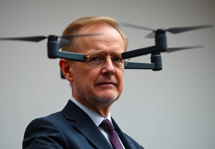 Representação visual de Donald Tusk responde a Trump: Intrusão de drones na Polônia não é erro!