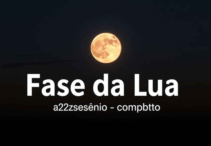 Representação visual de Descubra a Fase da Lua Hoje, 22 de Setembro de 2025, e Calendário Completo